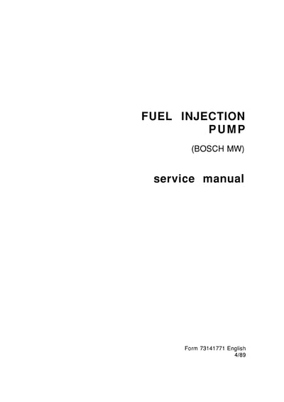 New Holland Fuel Injection Pump Service Repair Manual 73141771