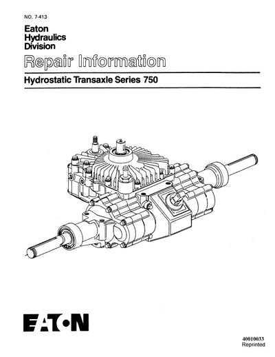 New Holland Hydrostatic Transaxle Series 750 Service Repair Manual 40010033