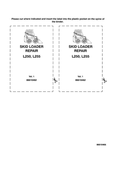 New Holland L250 L255 Skid Steer Loader Service Repair Manual 86610462