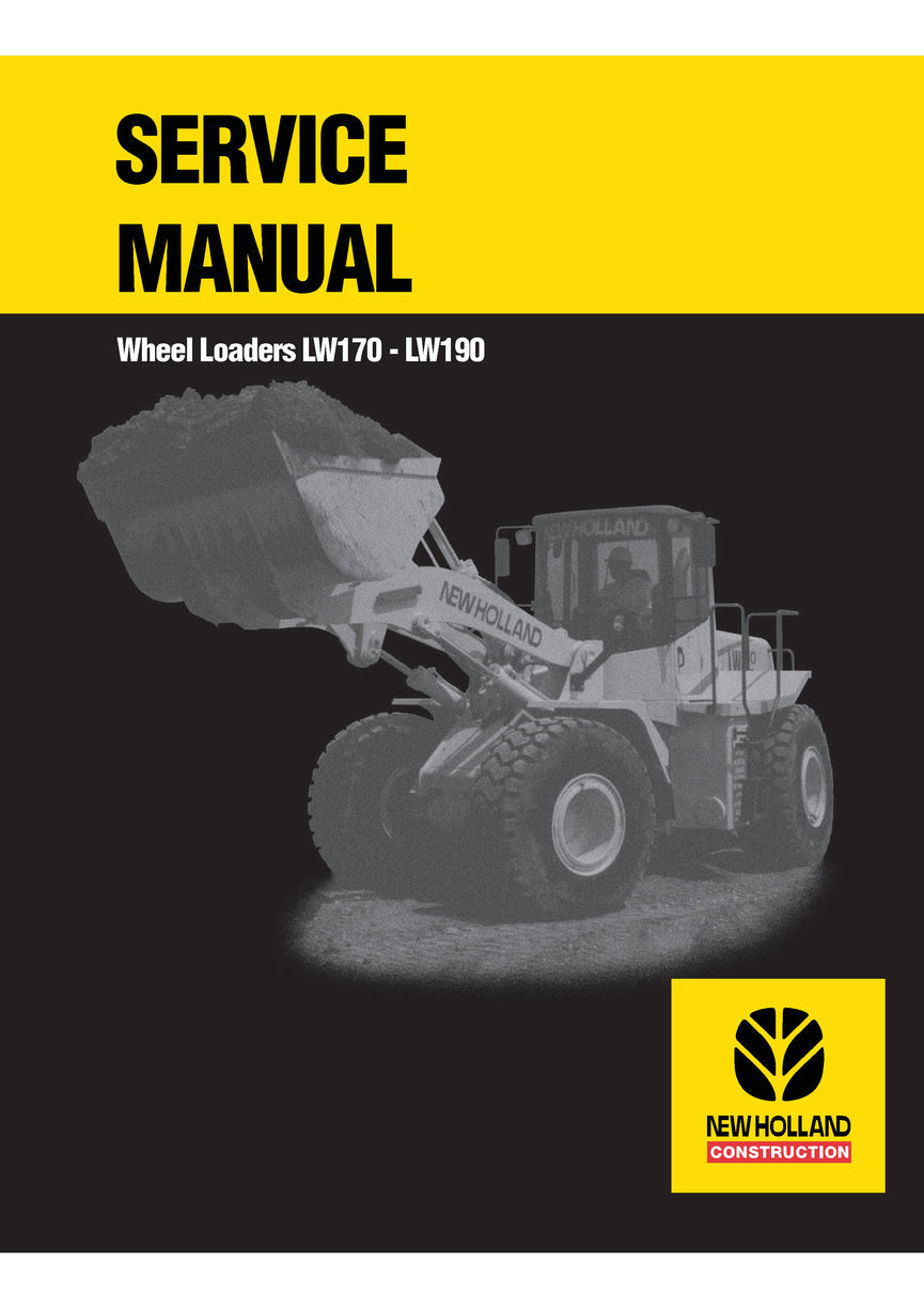 New Holland LW170, LW190 Wheel Loader Service Repair Manual 75131016
