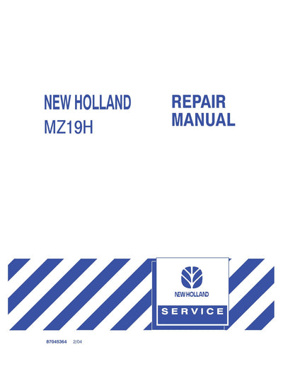 New Holland MZ19H Zero Turn Mower Tractor Service Repair Manual 87045364