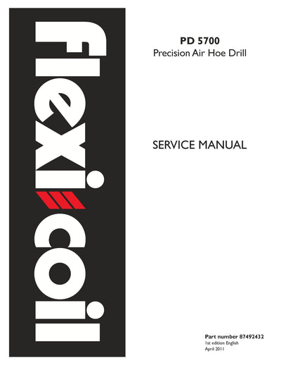 New Holland PD 5700 Precision Air Hoe Drill Service Repair Manual 87492432