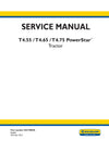 New Holland T4.55 T4.65 T4.75 PowerStar Tractor Service Repair Manual 84419869A