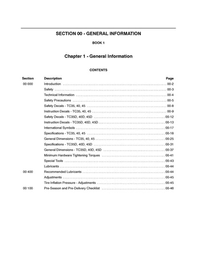 New Holland TC35 TC35D TC40 TC40D TC45 TC45D Tractor Service Repair Manual 86618104