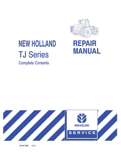 New Holland TJ275 TJ325 TJ375 TJ375HD TJ450 Tractor Workshop Service Repair Manual 87542227