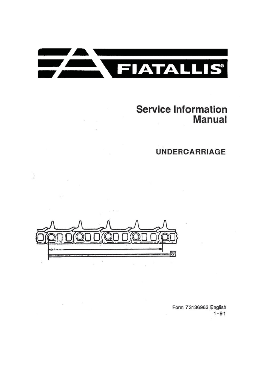 New Holland Undercarriage Service Instrucrions Manual 73136963