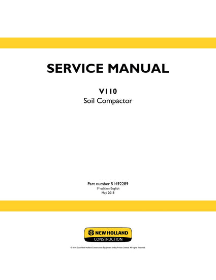 New Holland V110 Soil Compactor Service Repair Manual 51492289 New Holland V110 Soil Compactor Service Repair Manual 51492289