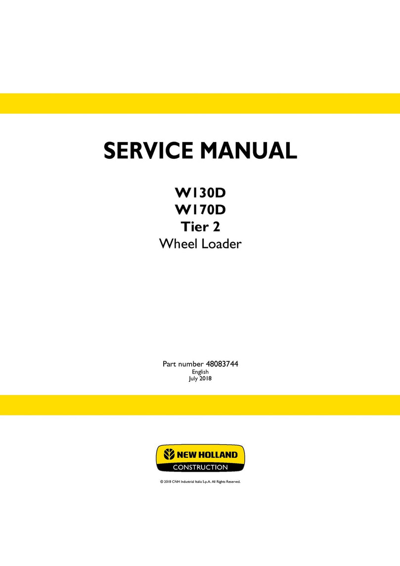 New Holland W130D W170D Tier 2 Wheel Loader Service Repair Manual 48083744