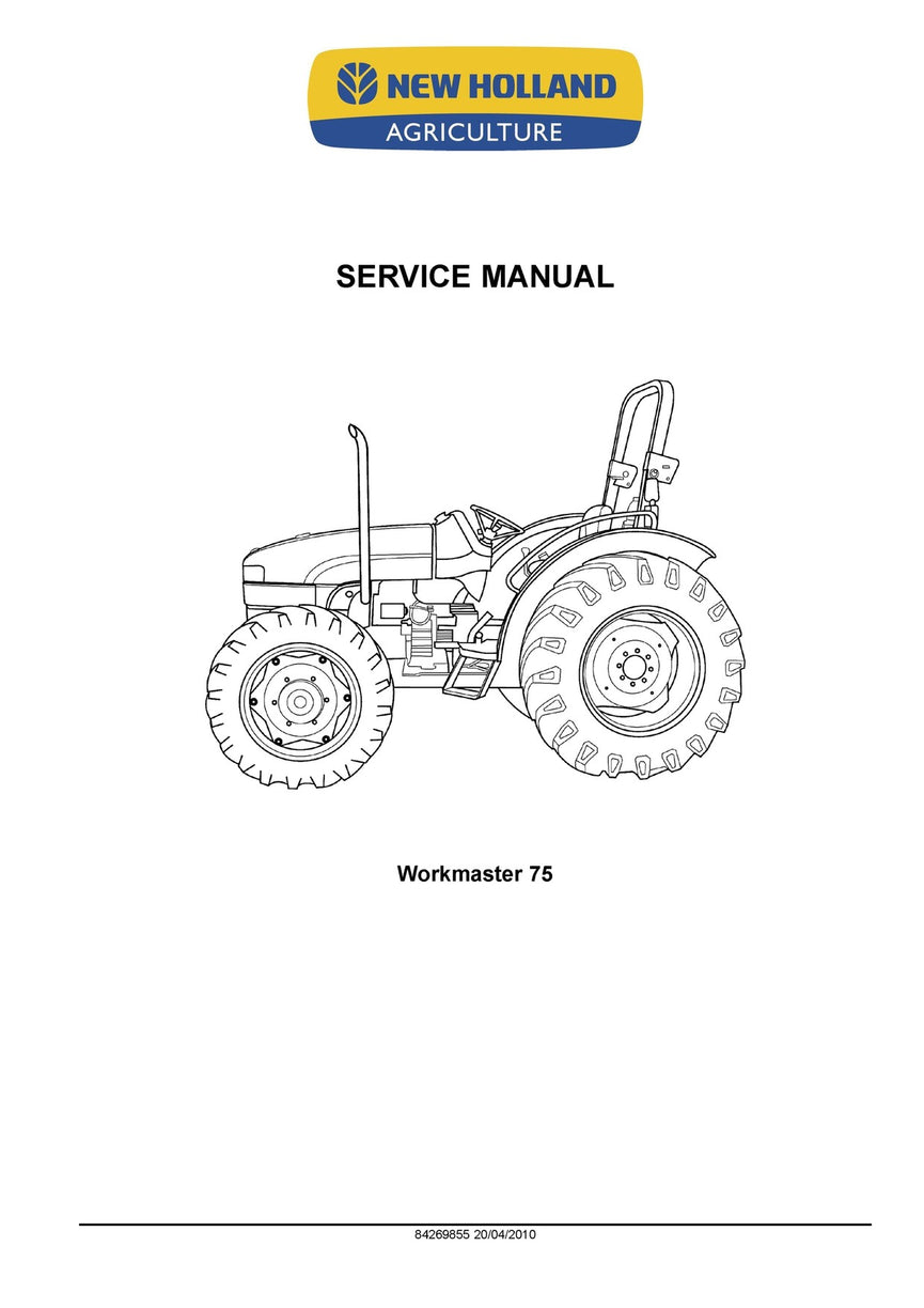 New Holland WORKMASTER 65 WORKMASTER 75 Tractor Service Repair Manual 84269855