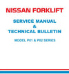 Nissan FP01L10/15/18, FP01R10/15/18, QP02L20/25, QP020E20/25 Electric Forklift Truck Service Repair Manual