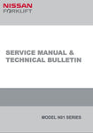 Nissan SN01L13HQ, N01L15HQN, N01L18HQN, GN01L16HQ, GN01L18HQ Electric ForkLift Truck Service Repair Manual