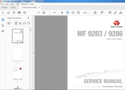 PDF MASSEY FORGUSON 9283 9286 ROTARY DISC HEADER SERVICE MANUAL
