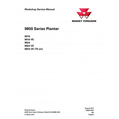 PDF MASSEY FORGUSON 9816 9824 9816 VE 9824 VE 9824 VE (70 CM) PLANTER WORKSHOP SERVICE MANUAL