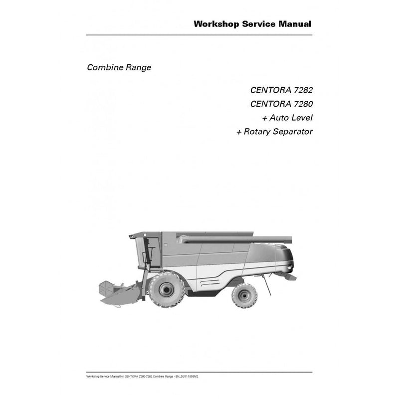  Massey Ferguson MF 7282, 7280 CENTORA Combine Harvester Service Repair Manual