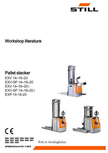 Still EXV 14-16-20 (i), EXV-SF 14-16-20 (i), EXP 14-16-20 Pallet Stacker Workshop Service Repair Manual