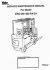 Yale ERC040RA, ERC050RA, ERC060RA, ERC040ZA, ERC050ZA, ERC060ZA Sit Down Rider Maintenance Manual
