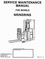 Yale ND030ABN, NR030ABN, NS030ABN (-040ABN, -045ABN, -050ABN) Reach Truck Workshop Service Repair Manual