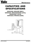 Yale NDR030AE, NR035AE, NR040AE, NR045AE, NS040AF, NS050AF Reach Truck C815, C816 Series Service Reppair Manual