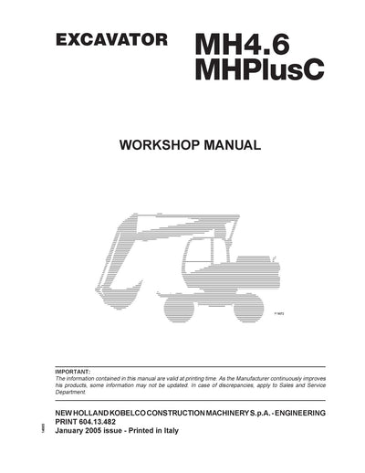 New Holland MH4.6 Mobile Excavator Service Reapair Manual 60413482